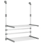 vidaXL Wäschetrockner für Balkon 54x25x42 cm Aluminium