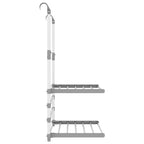 vidaXL Wäschetrockner für Balkon 54x25x42 cm Aluminium