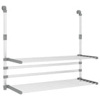 vidaXL Wäschetrockner für Balkon 89x25x(60-95) cm Aluminium