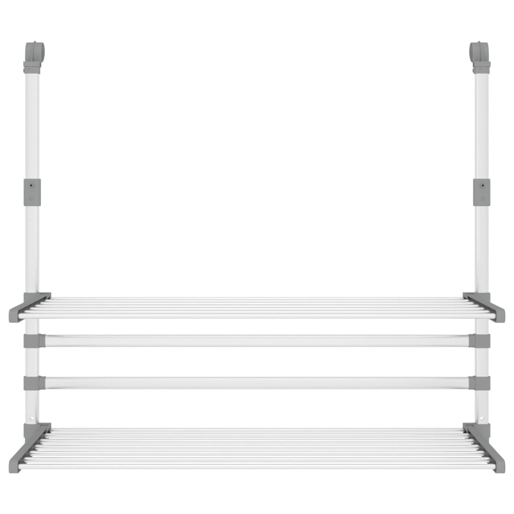 vidaXL Wäschetrockner für Balkon 89x25x(60-95) cm Aluminium