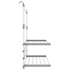 vidaXL Wäschetrockner für Balkon 89x25x(60-95) cm Aluminium