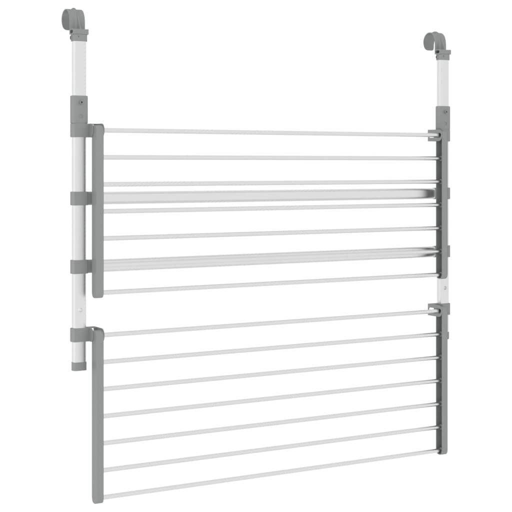 vidaXL Wäschetrockner für Balkon 89x25x(60-95) cm Aluminium