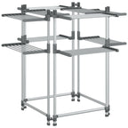 vidaXL Wäschetrockner 107x107x120 cm Aluminium