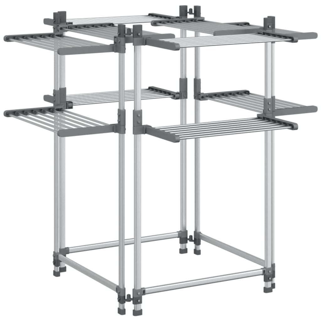 vidaXL Wäschetrockner 107x107x120 cm Aluminium