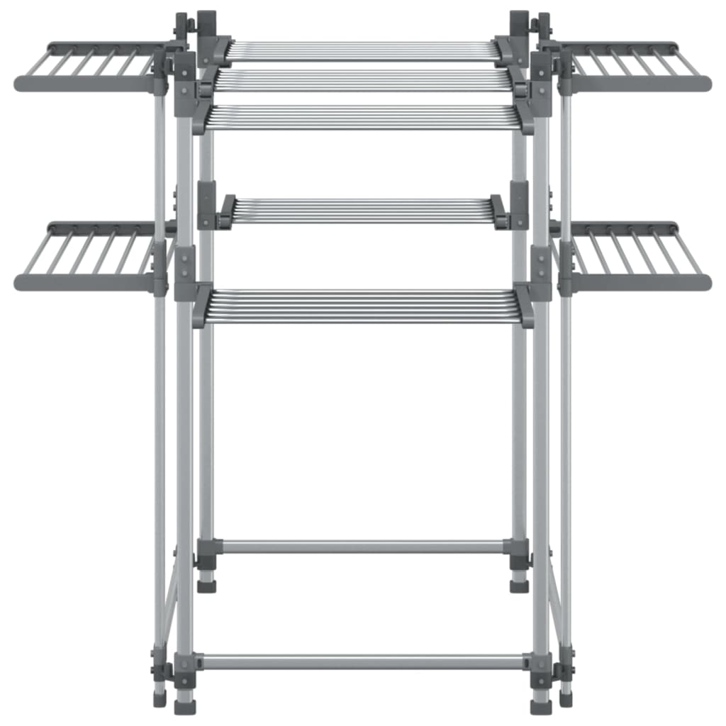vidaXL Wäschetrockner 107x107x120 cm Aluminium