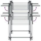 vidaXL Wäschetrockner 107x107x120 cm Aluminium