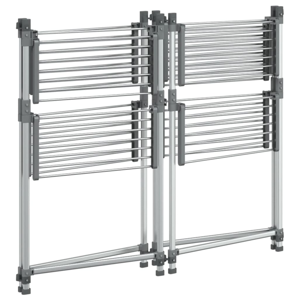 vidaXL Wäschetrockner 107x107x120 cm Aluminium