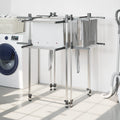 vidaXL Wäschetrockner 107x107x120 cm Aluminium