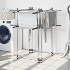 vidaXL Wäschetrockner 107x107x120 cm Aluminium