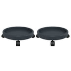 vidaXL Pflanzenroller mit Rollen 2 Stk. Grau Durchmesser 34 cm 35 kg
