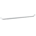 vidaXL Gardinenstangen 2 Stk. Weiß und Silbern 40-60 cm Aluminium