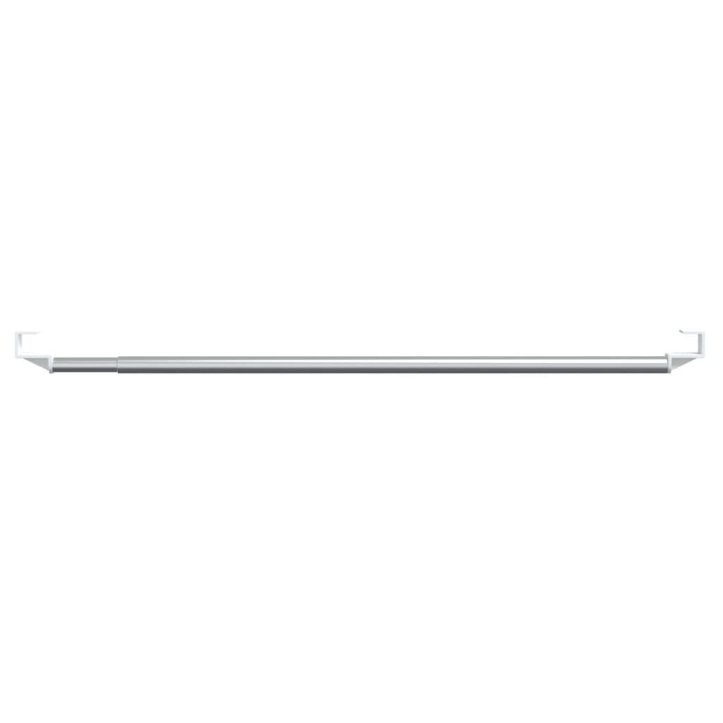 vidaXL Gardinenstangen 2 Stk. Weiß und Silbern 40-60 cm Aluminium