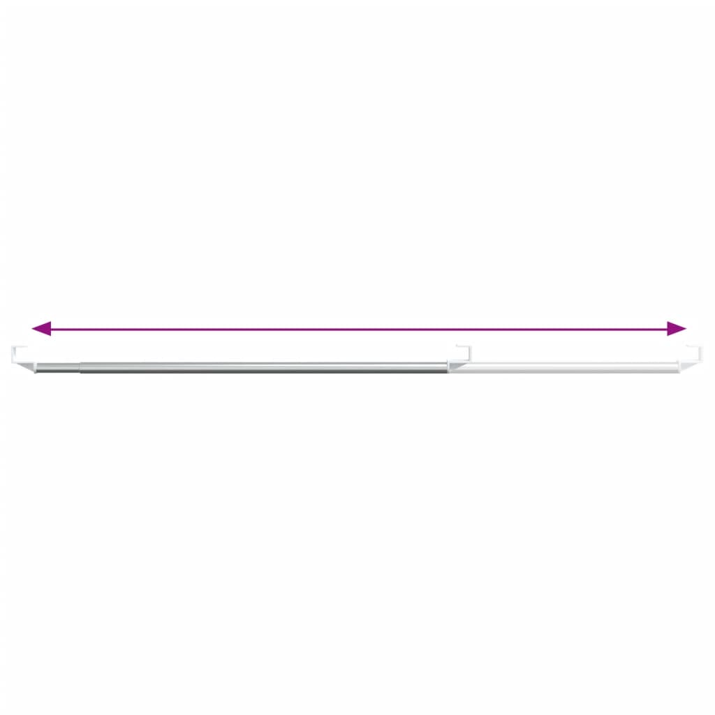 vidaXL Gardinenstangen 2 Stk. Weiß und Silbern 40-60 cm Aluminium