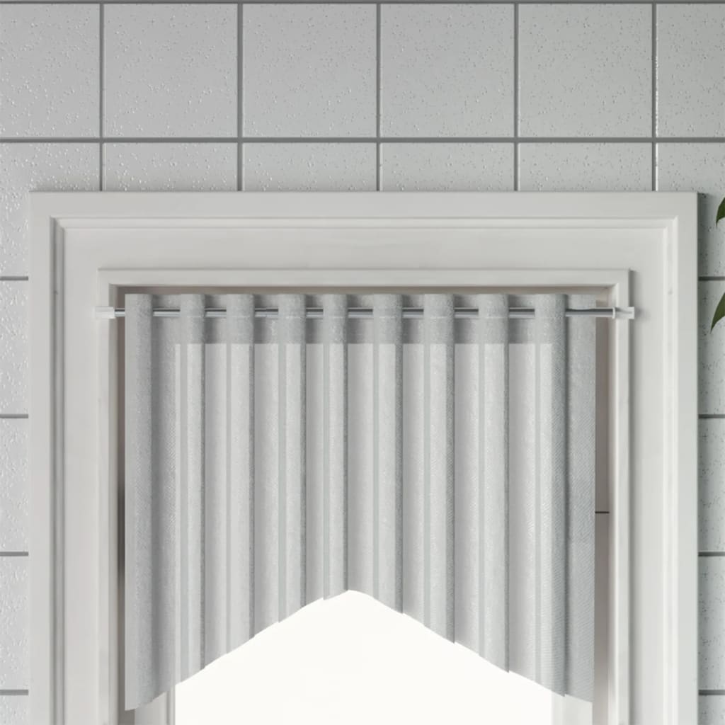 vidaXL Gardinenstangen 2 Stk. Weiß und Silbern 40-60 cm Aluminium