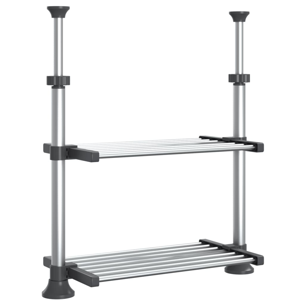 vidaXL Küchenregal 50x25x(50-70) cm Aluminium
