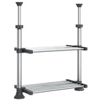 vidaXL Küchenregal 50x25x(50-70) cm Aluminium