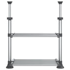 vidaXL Küchenregal 50x25x(50-70) cm Aluminium