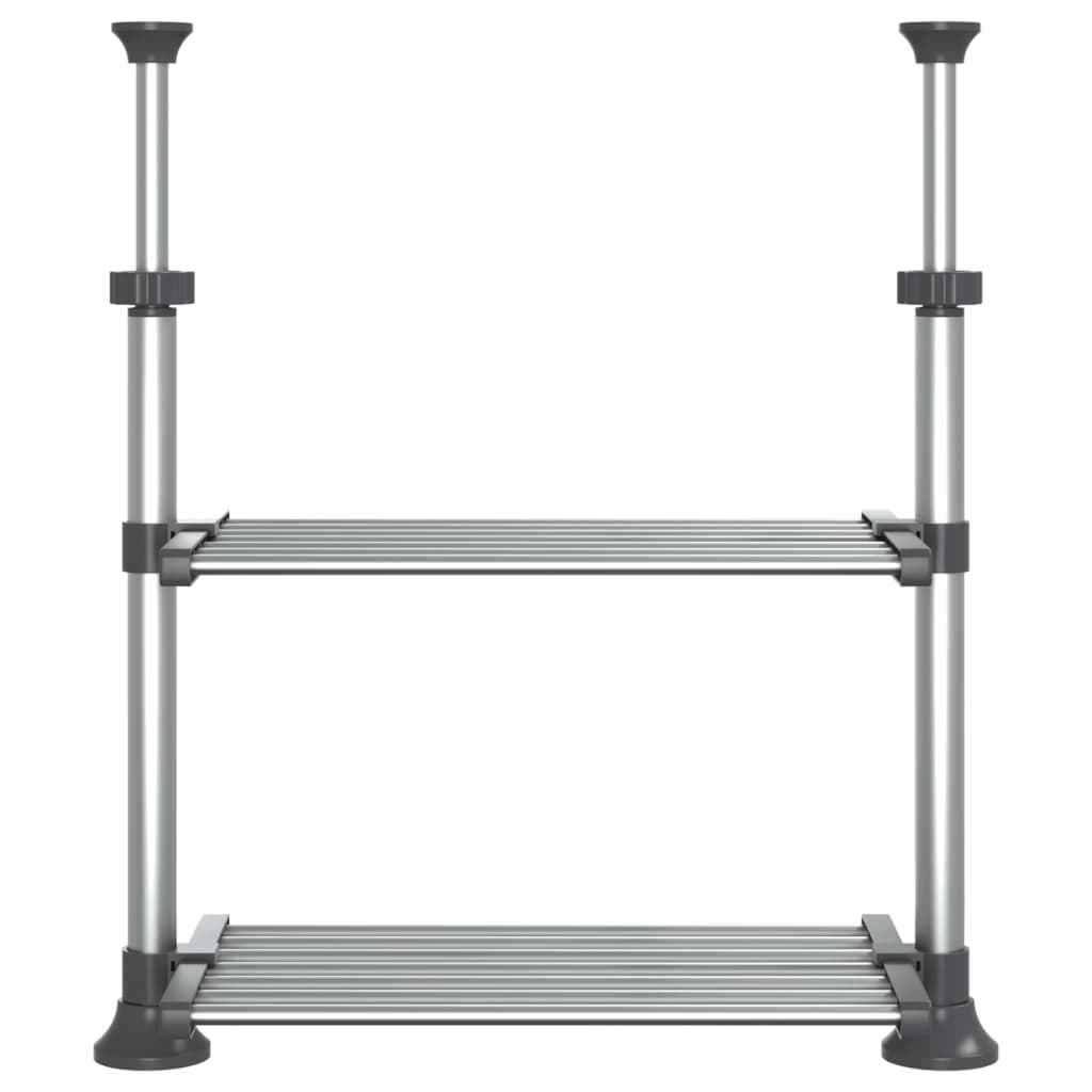 vidaXL Küchenregal 50x25x(50-70) cm Aluminium