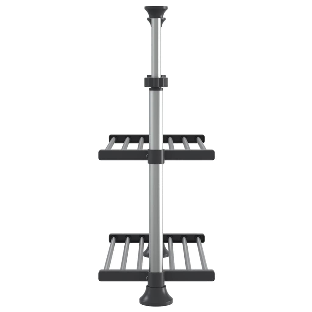 vidaXL Küchenregal 50x25x(50-70) cm Aluminium