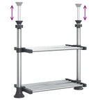 vidaXL Küchenregal 50x25x(50-70) cm Aluminium