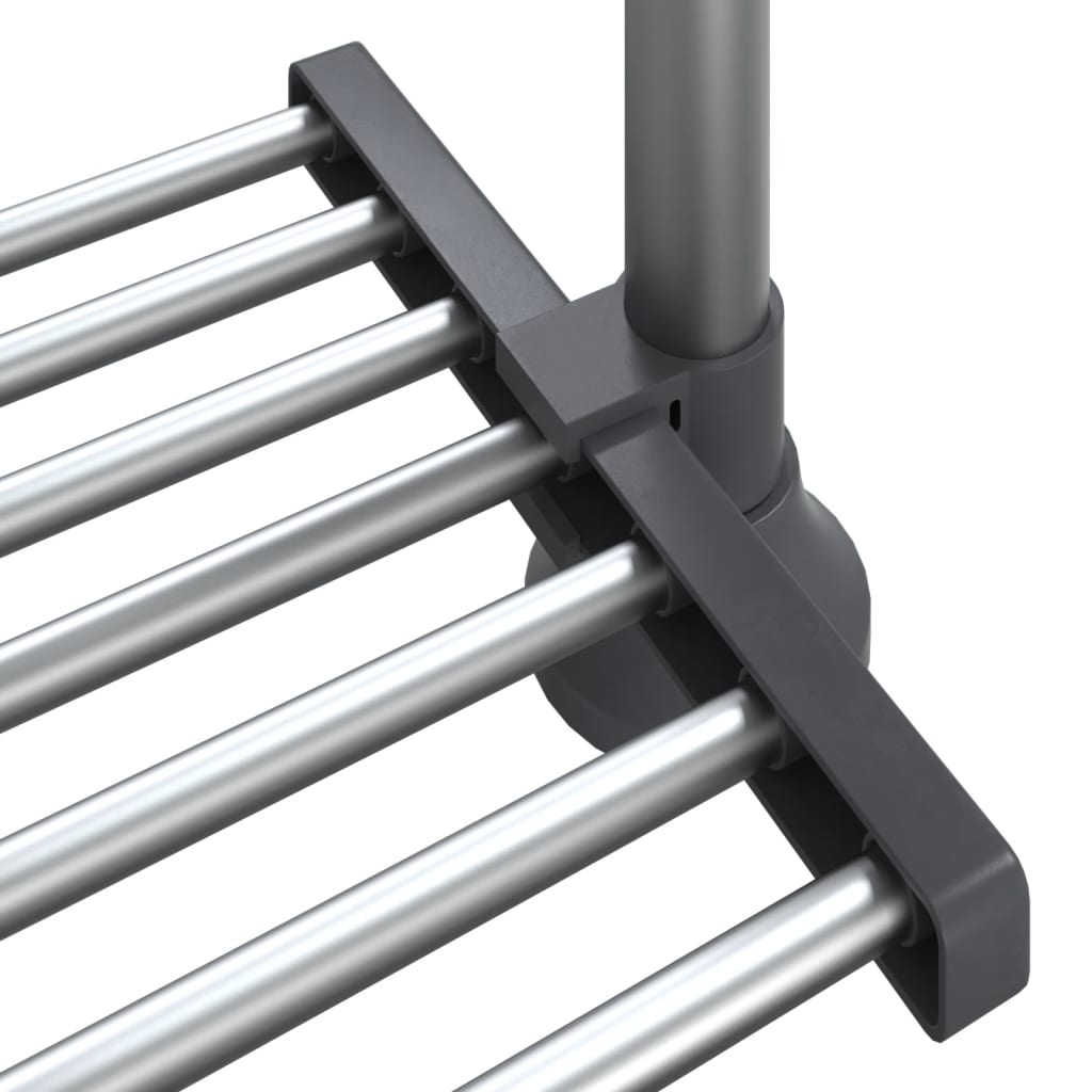 vidaXL Küchenregal 50x25x(50-70) cm Aluminium