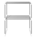 vidaXL Mikrowellenregal Weiß 51x27x63 cm Aluminium