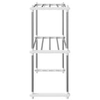 vidaXL Mikrowellenregal Weiß 51x27x63 cm Aluminium
