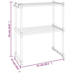 vidaXL Mikrowellenregal Weiß 51x27x63 cm Aluminium