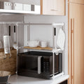 vidaXL Mikrowellenregal Weiß 51x27x63 cm Aluminium