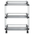 vidaXL Aufbewahrungswagen 59x20x75 cm Aluminium