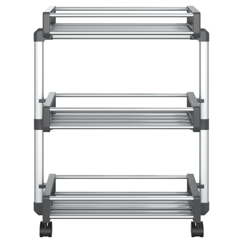 vidaXL Aufbewahrungswagen 59x20x75 cm Aluminium