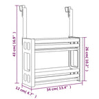 vidaXL Unterschrank-Organizer 34x12x26 cm Aluminium