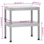 vidaXL Tisch für Räucherofen 40x28x44,5 cm Verzinkter Stahl