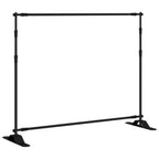 vidaXL Hintergrundstativ Schwarz 254x243 cm Stahl