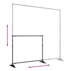 vidaXL Hintergrundstativ Schwarz 254x243 cm Stahl