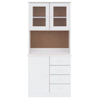 vidaXL Highboard ALTA Weiß 77x35x165 cm Massivholz Kiefer