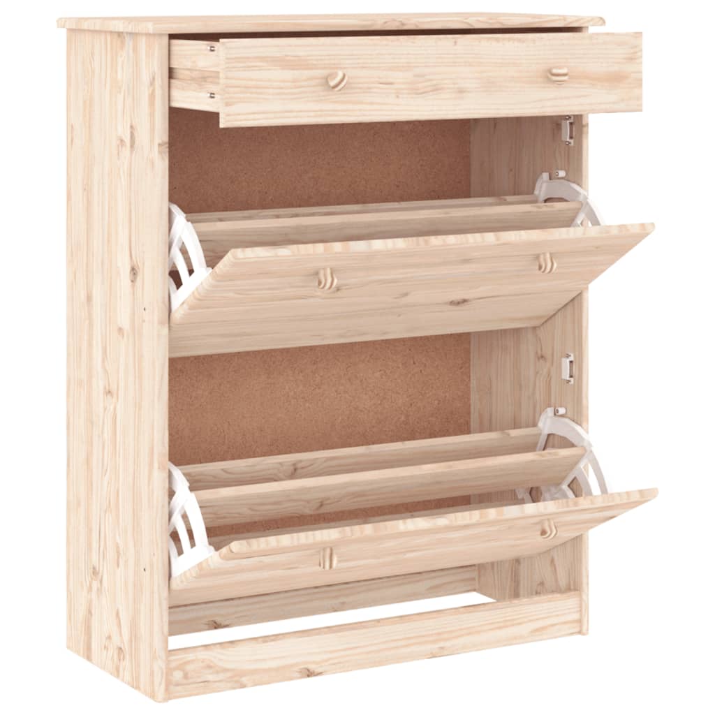 vidaXL Schuhschrank ALTA 77x35x96 cm Massivholz Kiefer