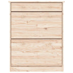 vidaXL Schuhschrank ALTA 77x35x96 cm Massivholz Kiefer