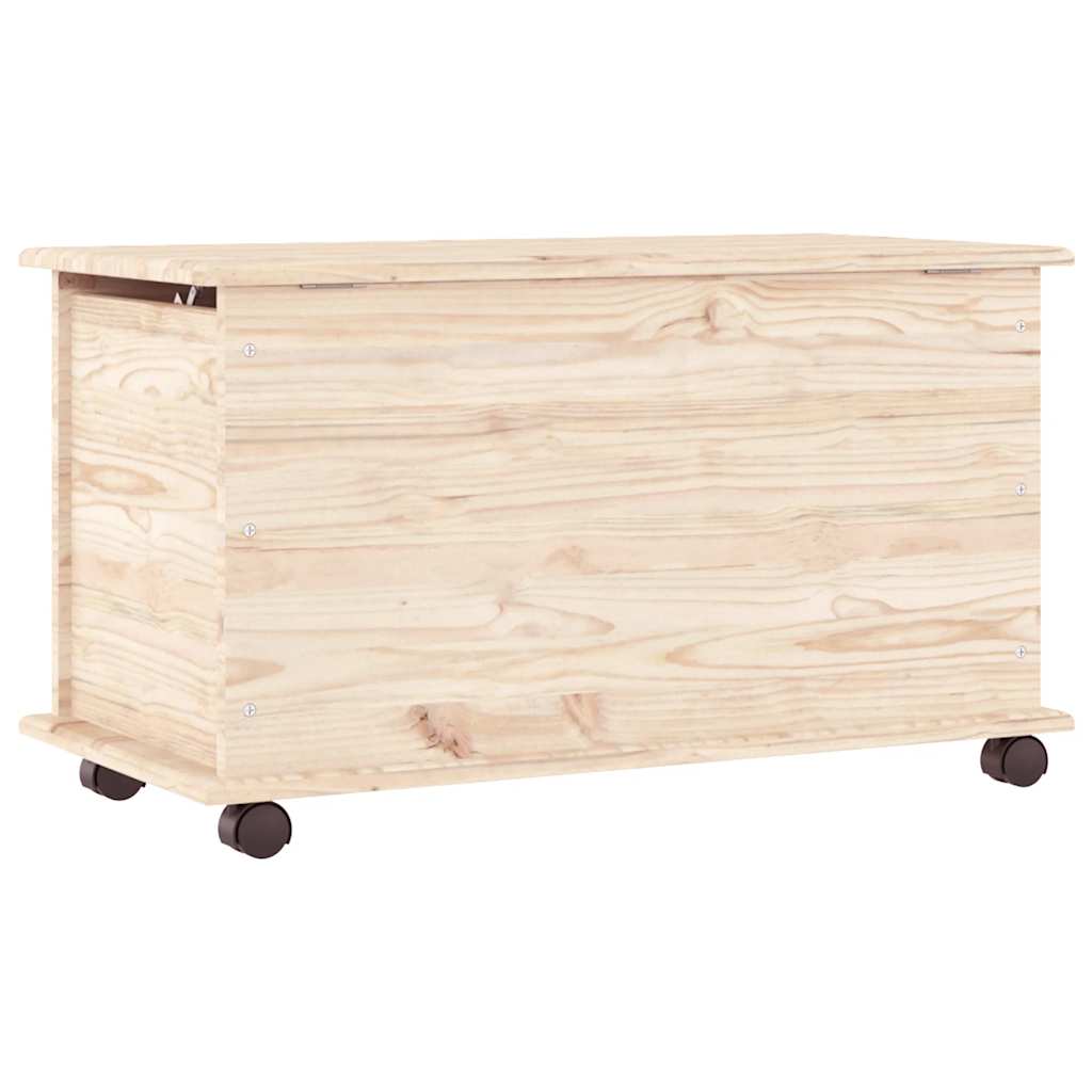 vidaXL Truhe mit Rollen ALTA 73x39,5x43 cm Massivholz Kiefer