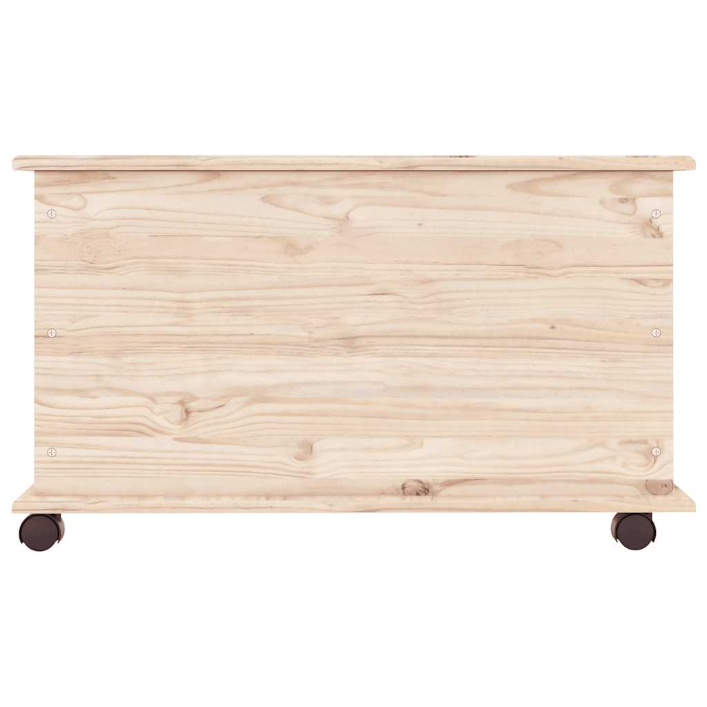 vidaXL Truhe mit Rollen ALTA 73x39,5x43 cm Massivholz Kiefer
