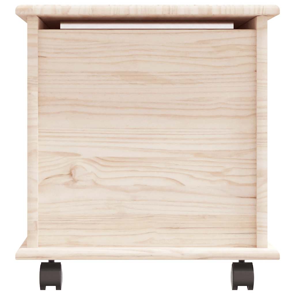 vidaXL Truhe mit Rollen ALTA 73x39,5x43 cm Massivholz Kiefer