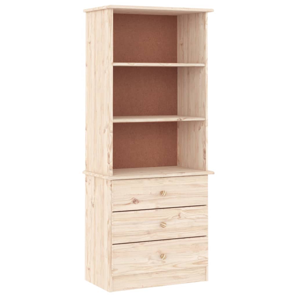 vidaXL Bücherregal mit Schubladen ALTA 60x35x142 cm Massivholz Kiefer
