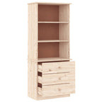 vidaXL Bücherregal mit Schubladen ALTA 60x35x142 cm Massivholz Kiefer