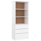 vidaXL Bücherregal mit Schubladen ALTA Weiß 60x35x142 cm Kiefernholz
