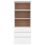 vidaXL Bücherregal mit Schubladen ALTA Weiß 60x35x142 cm Kiefernholz