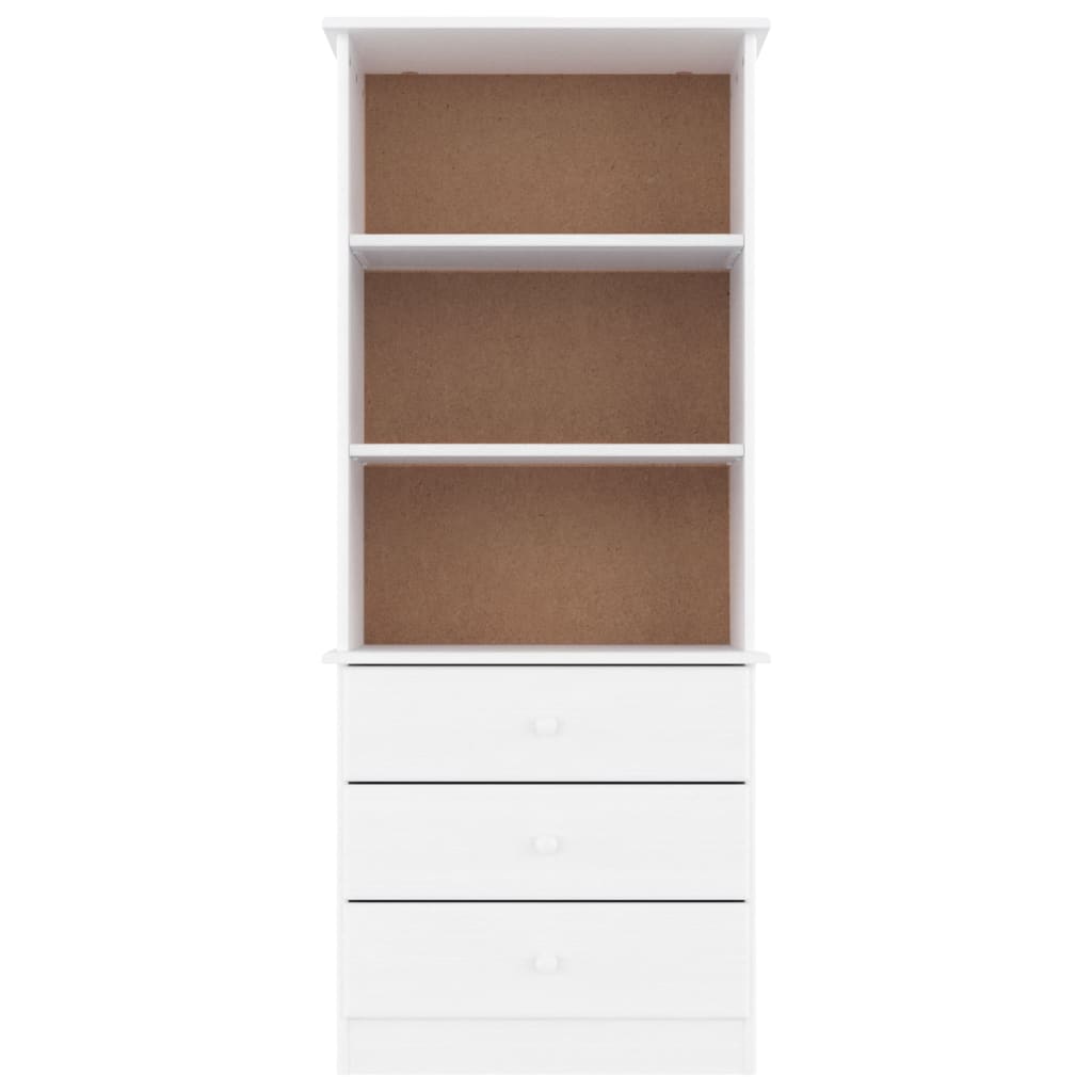 vidaXL Bücherregal mit Schubladen ALTA Weiß 60x35x142 cm Kiefernholz