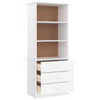 vidaXL Bücherregal mit Schubladen ALTA Weiß 60x35x142 cm Kiefernholz
