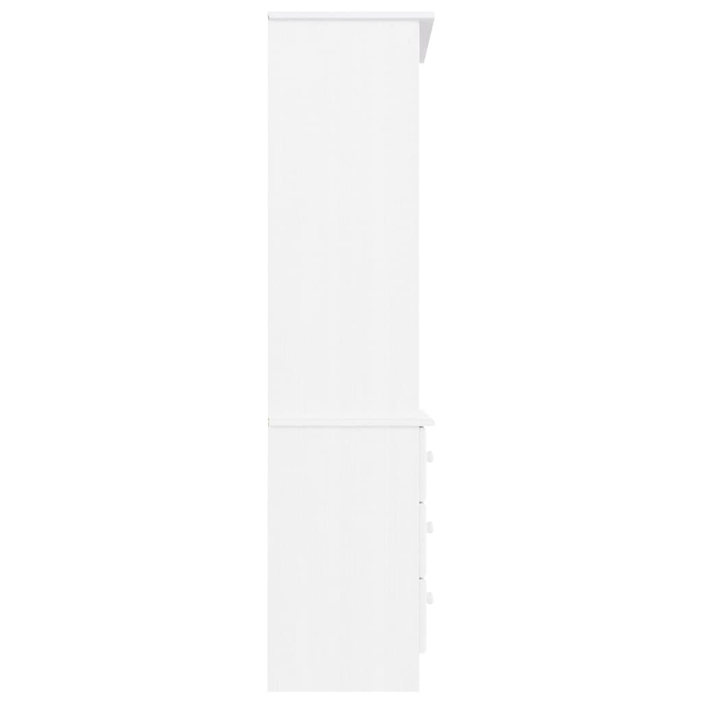 vidaXL Bücherregal mit Schubladen ALTA Weiß 60x35x142 cm Kiefernholz