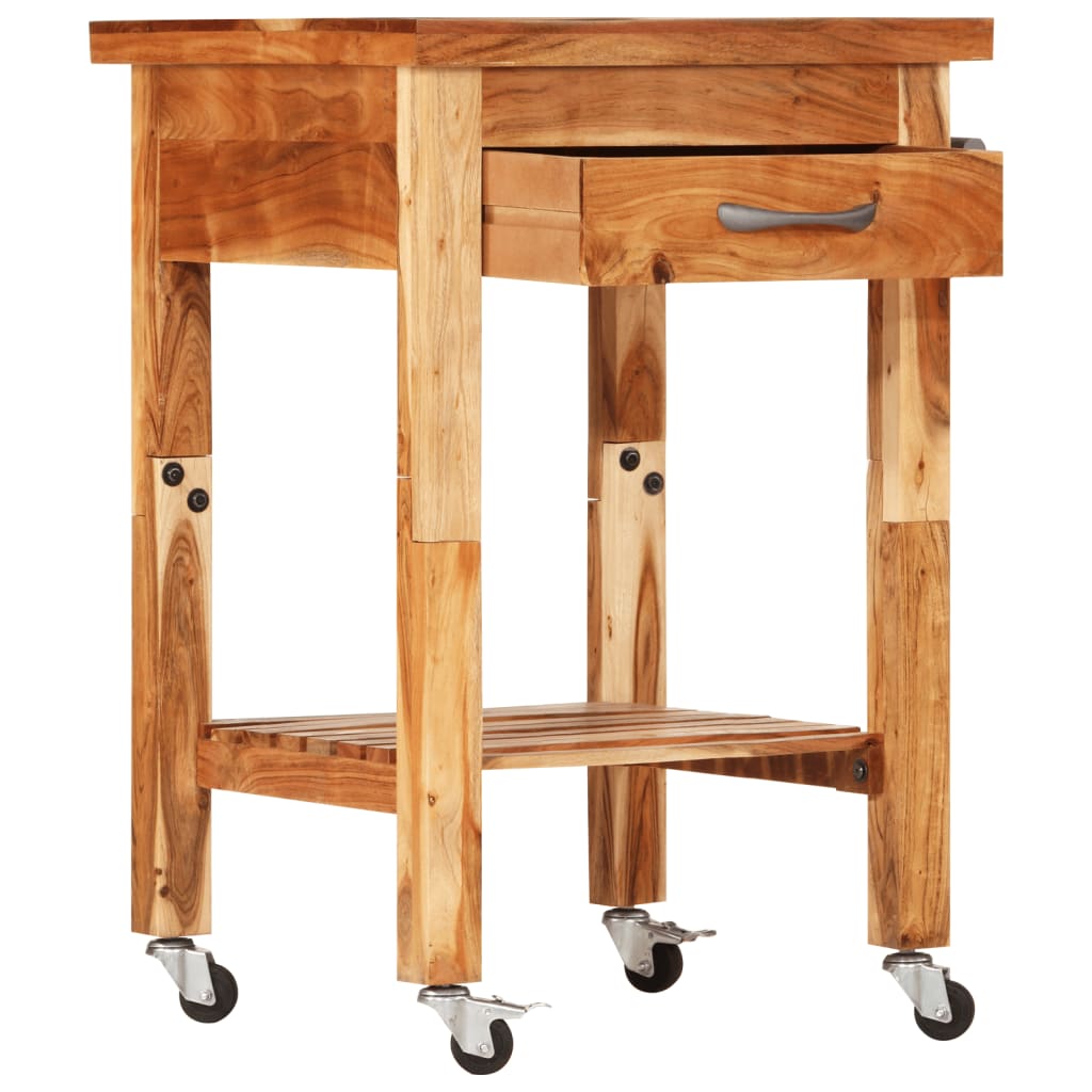 vidaXL Küchenwagen 55x55x89 cm Massivholz Akazie