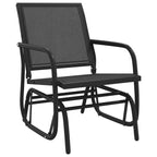 vidaXL 3-tlg. Garten-Lounge-Set Schaukel Schwarz Textilene und Stahl